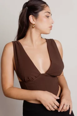 Tobi Avery Bustier Top - Black