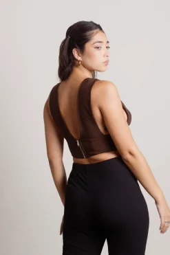 Tobi Avery Bustier Top - Black