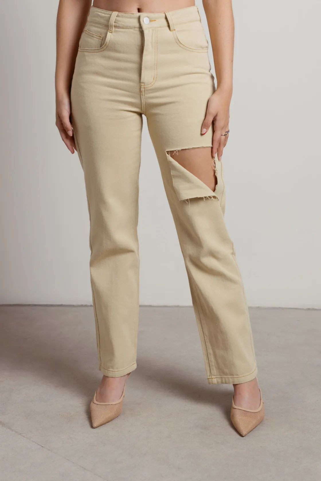Tobi Back Off Cutout Jeans -