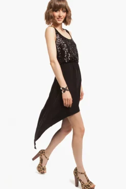 Tobi Bare My Heart Sequin Open Back Mini Dress -