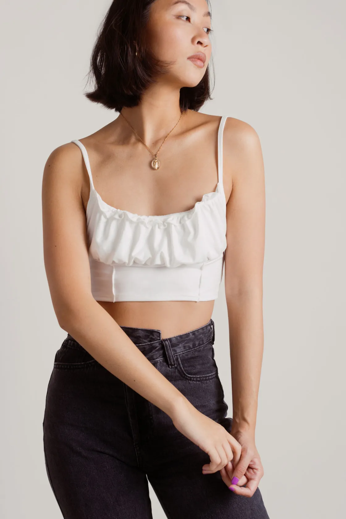 Tobi Basique Crop Top - Ivory
