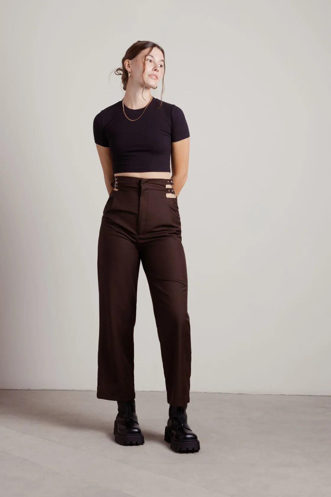 Tobi Be Essential Crop Top - Black