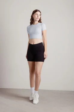 Tobi Be Essential Crop Top - Black