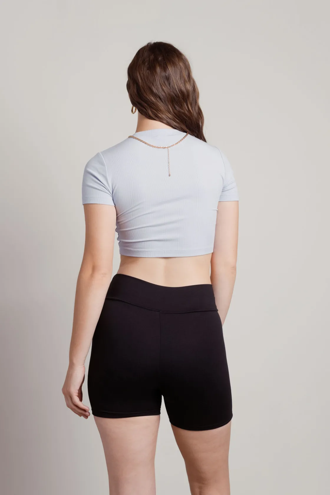 Tobi Be Essential Crop Top - Black