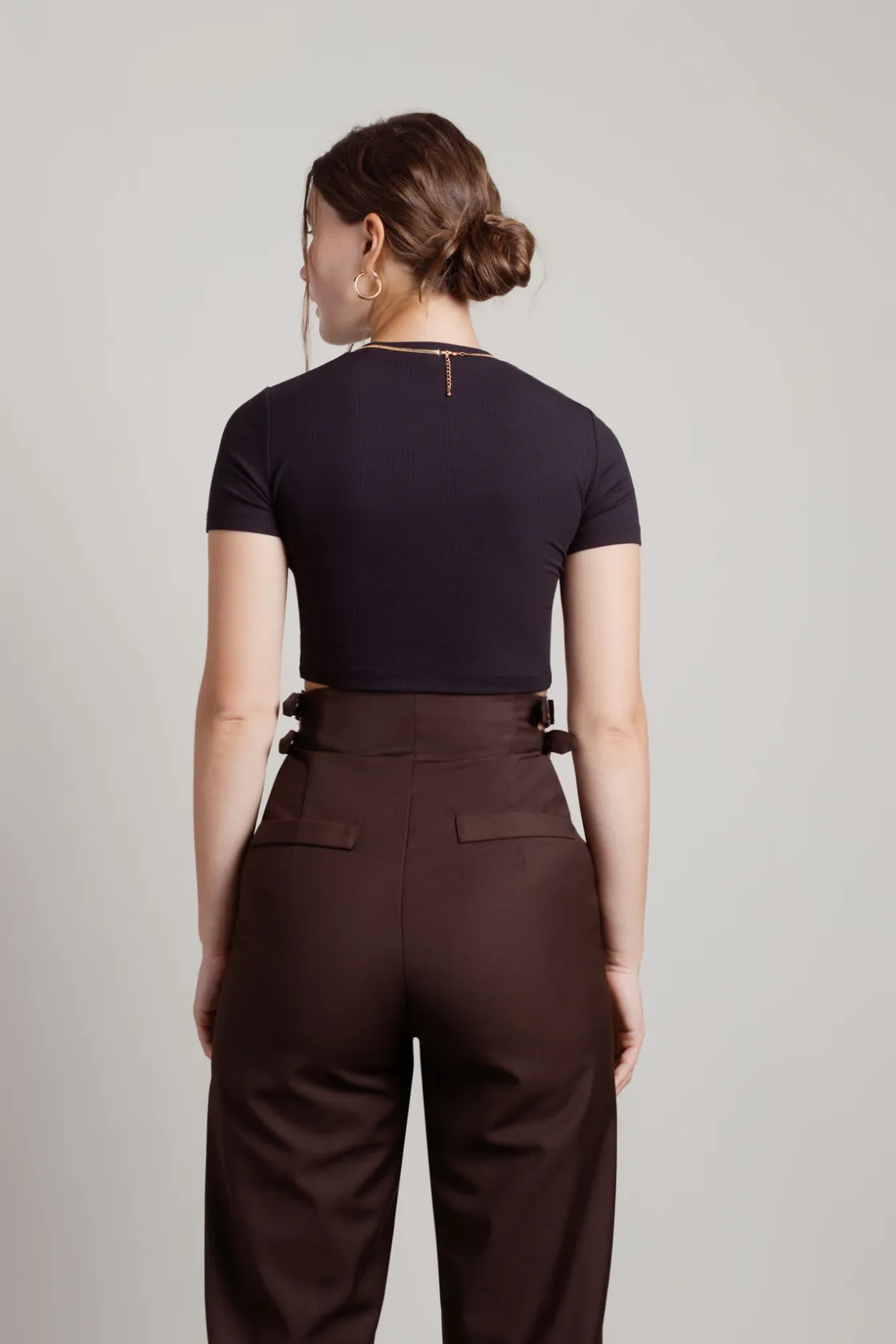 Tobi Be Essential Crop Top - Black