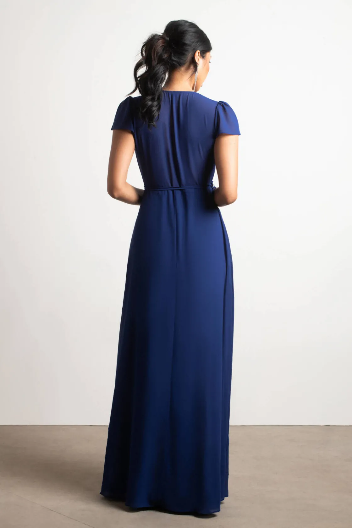 Tobi Be True Chiffon Wrap Maxi Dress - Ivory