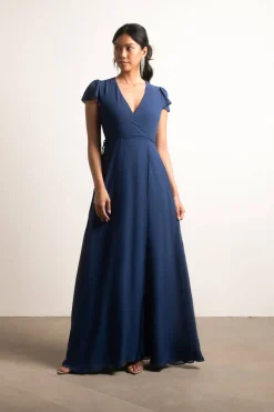 Tobi Be True Chiffon Wrap Maxi Dress - Ivory
