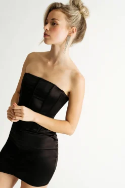 Tobi Bea Satin Corset Mini Dress -