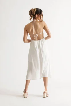 Tobi Beach Cabana Halter Midi Dress