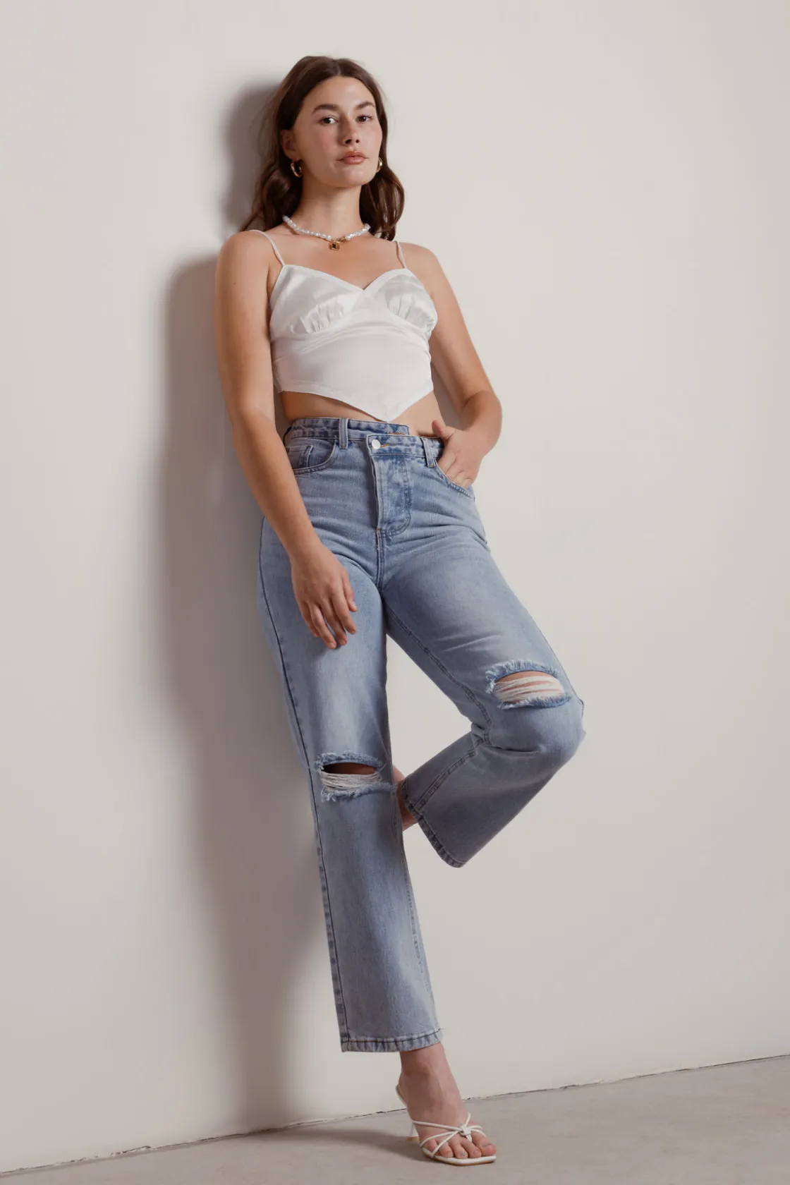 Tobi Behind The Scenes Crop Top - Blue