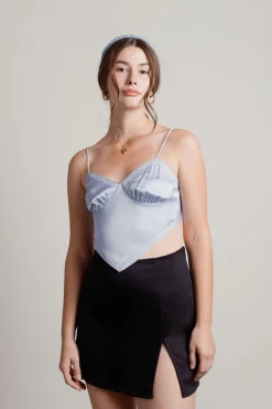 Tobi Behind The Scenes Crop Top - Blue