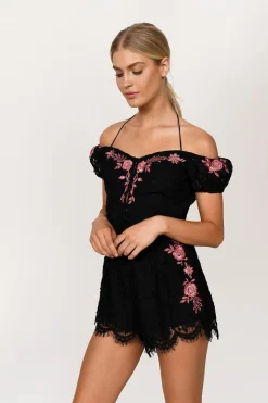 Tobi Bela Off The Shoulder Romper - White