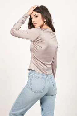 Tobi Believe Me Satin Blouse -