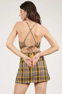 Tobi Best I Ever Plaid Crop Top And Mini Skirt Set -