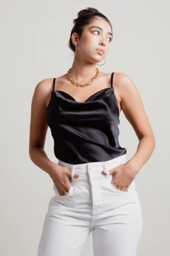Tobi Best Mistake Satin Bodysuit - Mauve