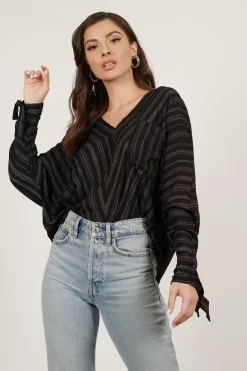 Tobi Bethany Stripe Blouse -