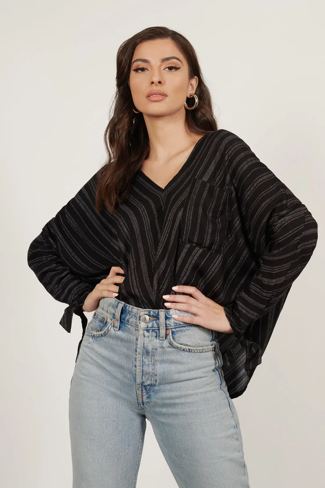 Tobi Bethany Stripe Blouse -
