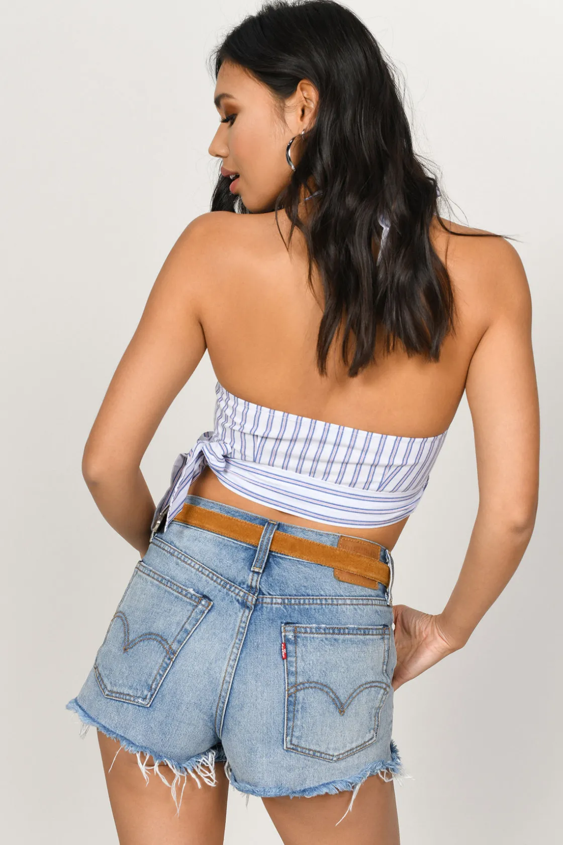 Tobi Bridget Crop Top - Blue