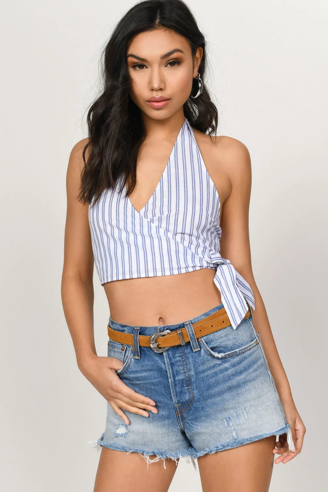 Tobi Bridget Crop Top - Blue