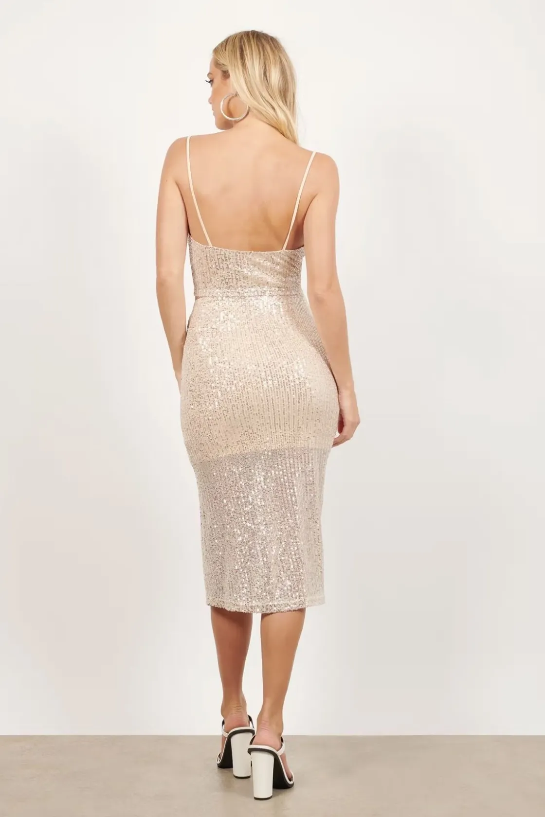 Tobi Bright Spark Sequin Midi Skirt -