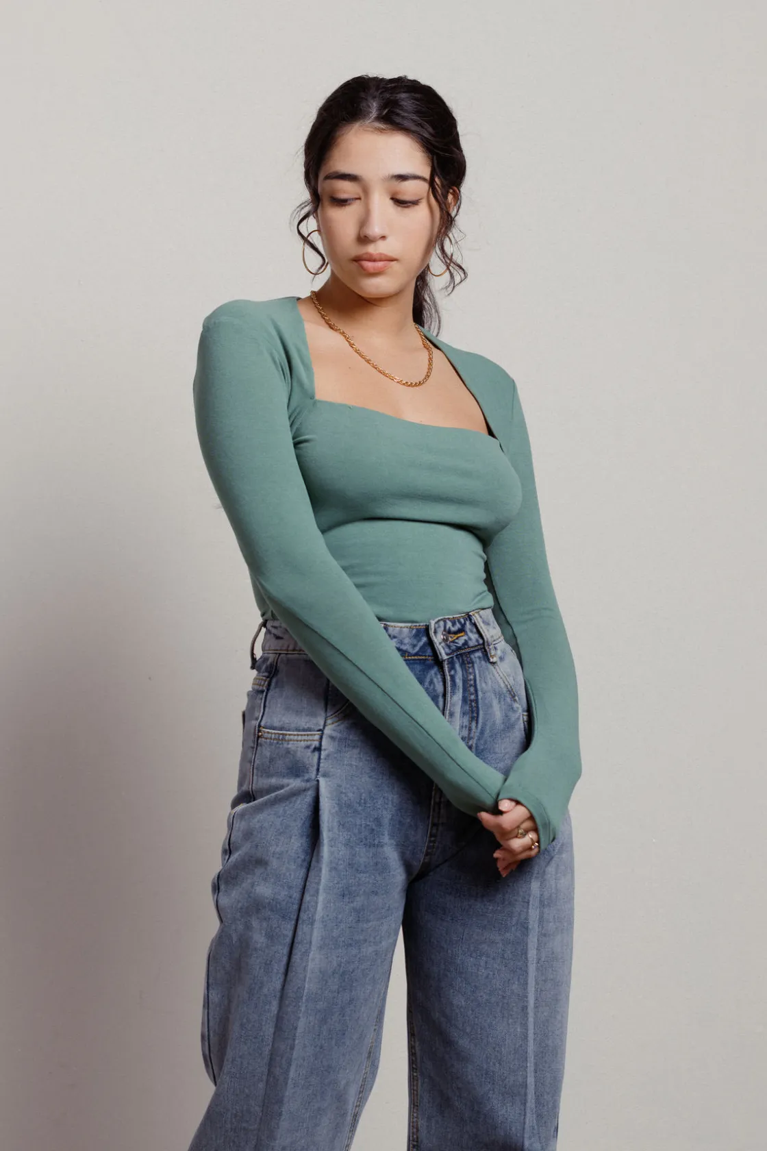 Tobi Brilliant Mind Long Sleeve Top -