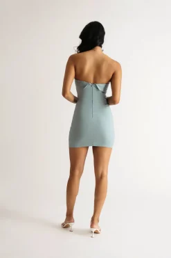 Tobi Bring It On Strapless Slit Mini Dress - Orange