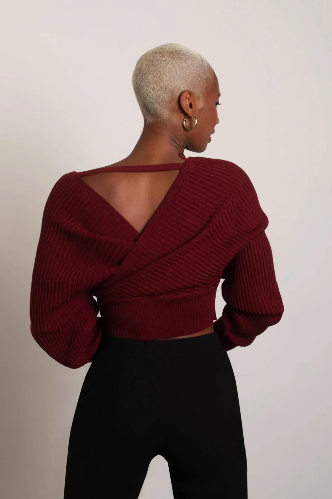 Tobi Caelan Ribbed Knit Sweater - Cream