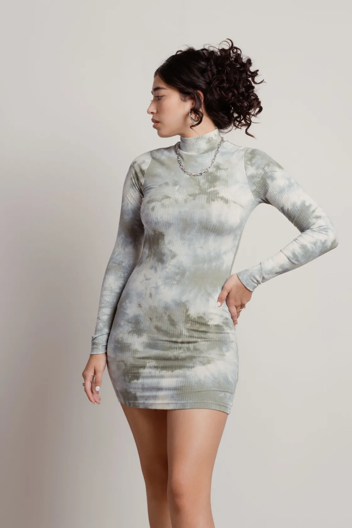 Tobi Cain Tie Dye Tie Dye Ribbed Dress -