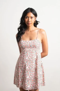 Tobi Cali Girl Floral Skater Mini Dress - Pink