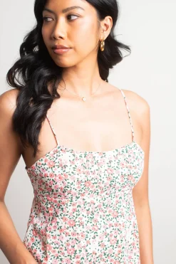 Tobi Cali Girl Floral Skater Mini Dress - Pink