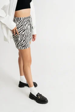 Tobi Call Me Out Zebra Print Shorts -