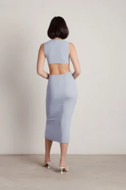 Tobi Call Me Up Cutout Bodycon Midi Dress - Coral