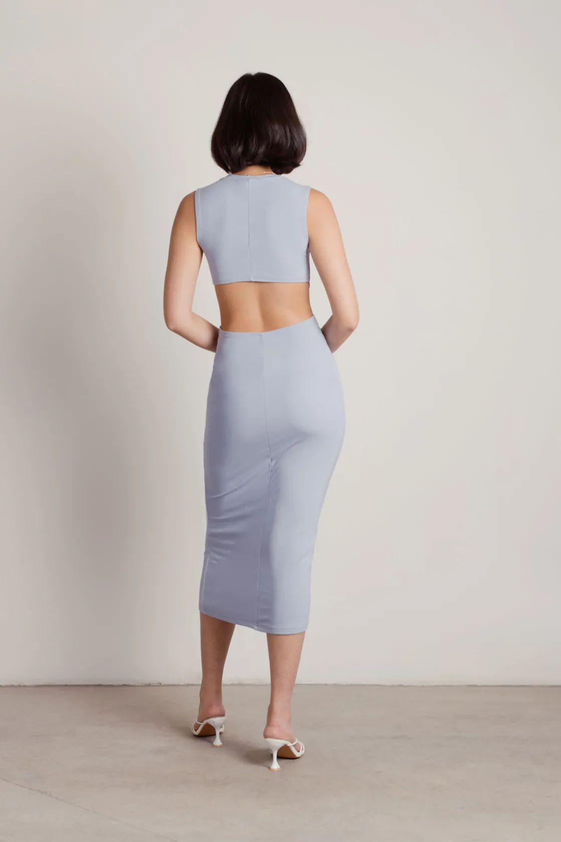 Tobi Call Me Up Cutout Bodycon Midi Dress - Coral