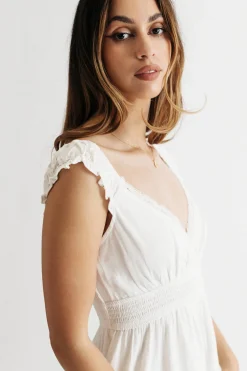 Tobi Camellia Ruffle Tiered Skater Mini Dress