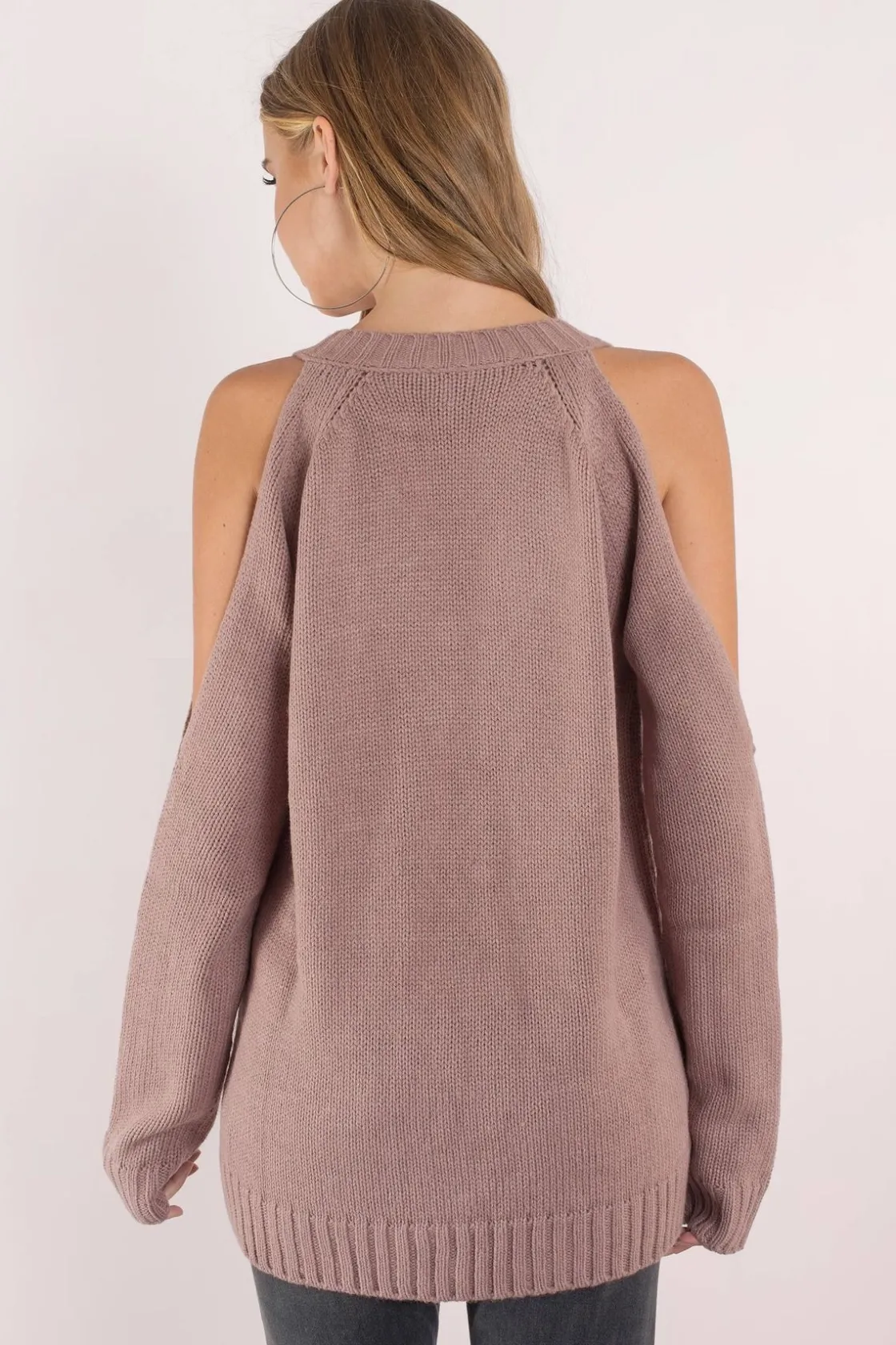 Tobi Camila Cold Shoulder Sweater - Black
