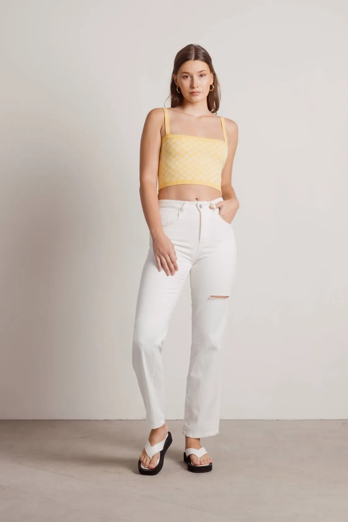 Tobi Candy Clouds Crop Top - Pink