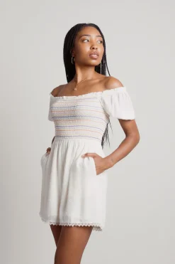 Tobi Candy Drop Smocked Romper -