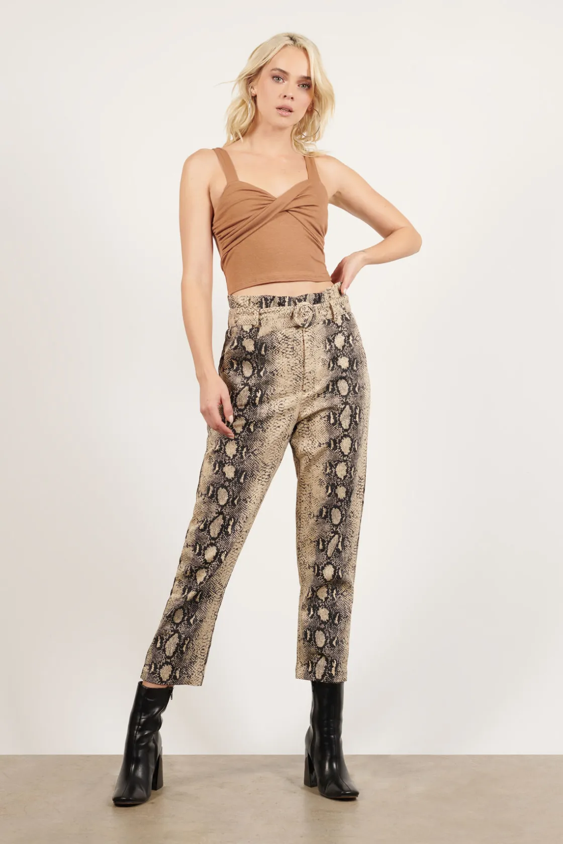 Tobi Can't See Snake Print Pants -