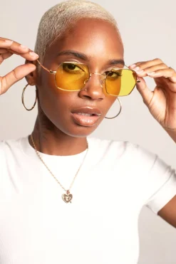 Tobi Capricorn Hexagon Shaped Sunglasses