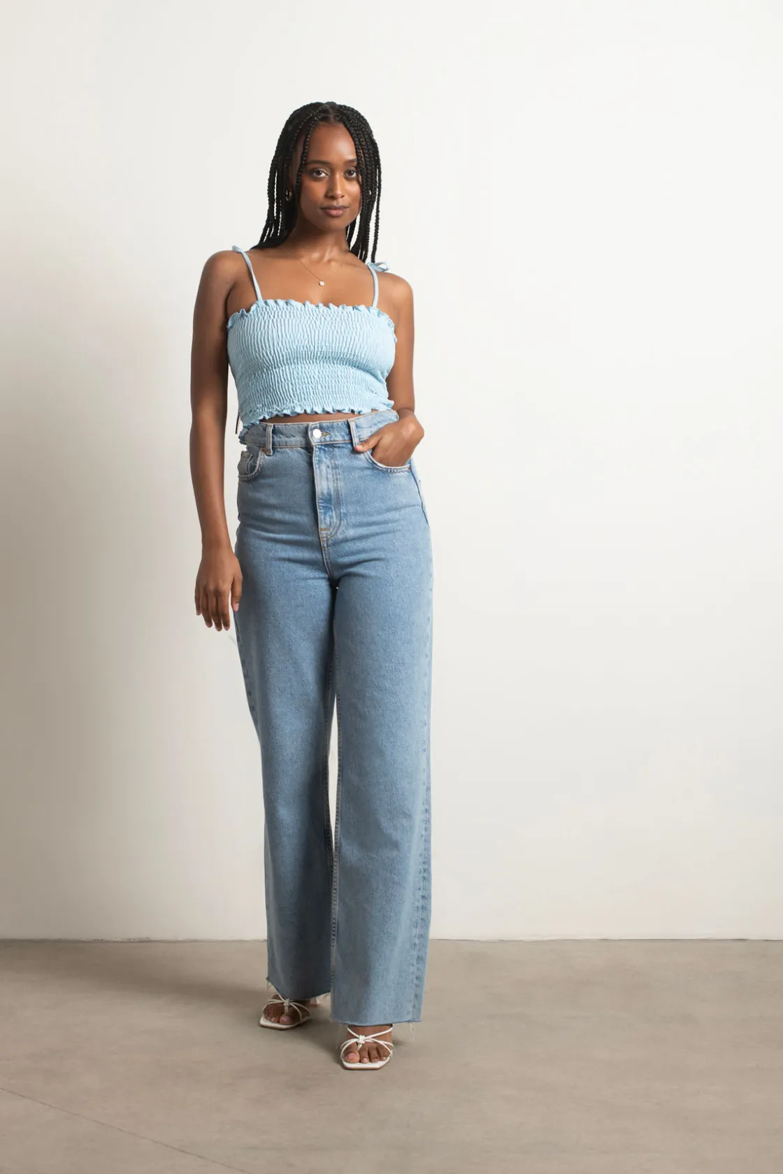 Tobi Care About Me Crop Top - Ivory