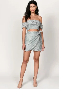 Tobi Carly Lace Off The Shoulder Mini Dress -