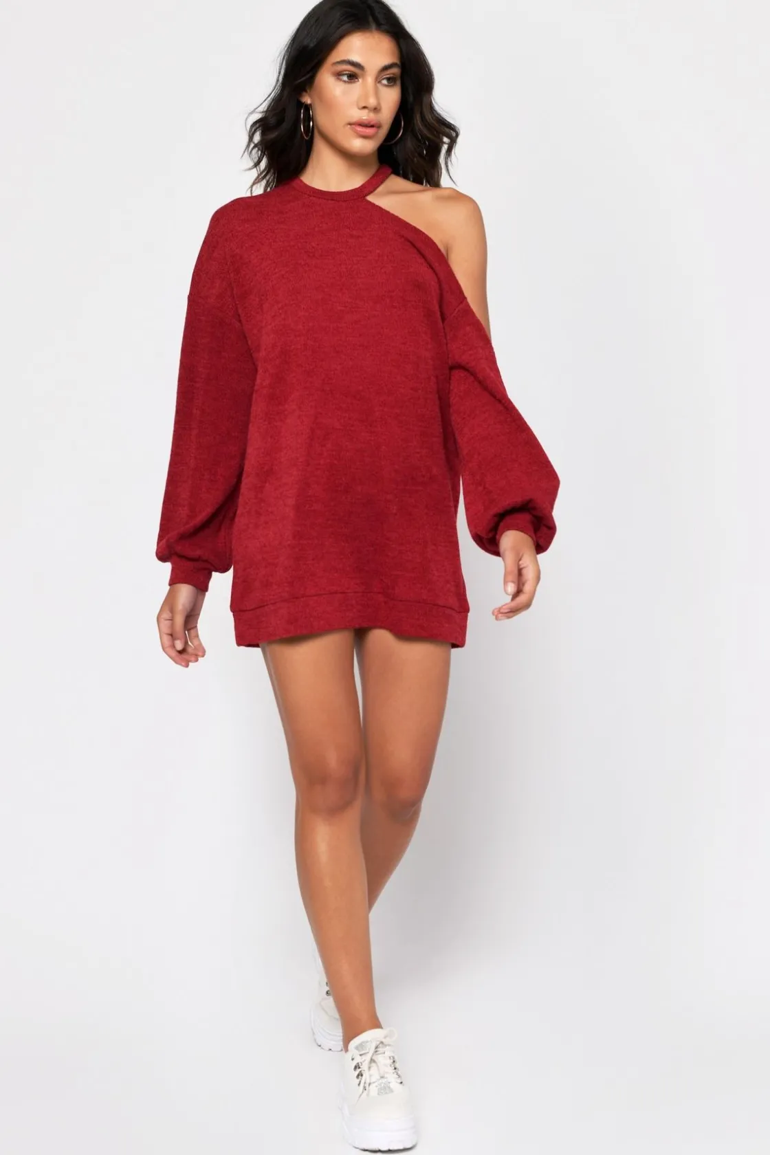 Tobi Carmen Cold Shoulder Cutout Mini Dress -