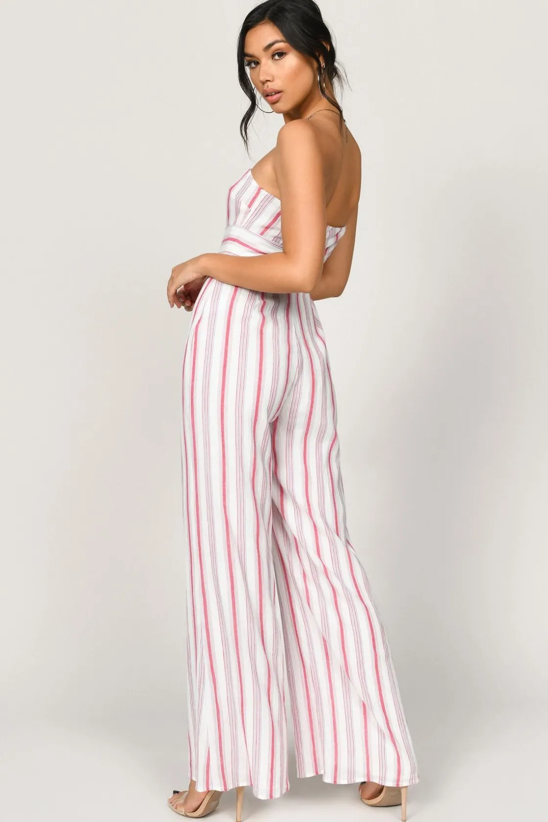 Tobi Carrie Cutout Jumpsuit - Red Multi