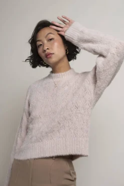 Tobi Casandra Fuzzy Sweater - Pink