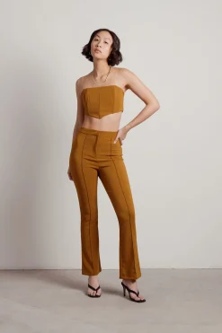 Tobi Cassandra Exposed Stitch Corset Top And Pants Set -