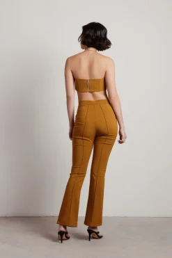 Tobi Cassandra Exposed Stitch Corset Top And Pants Set -