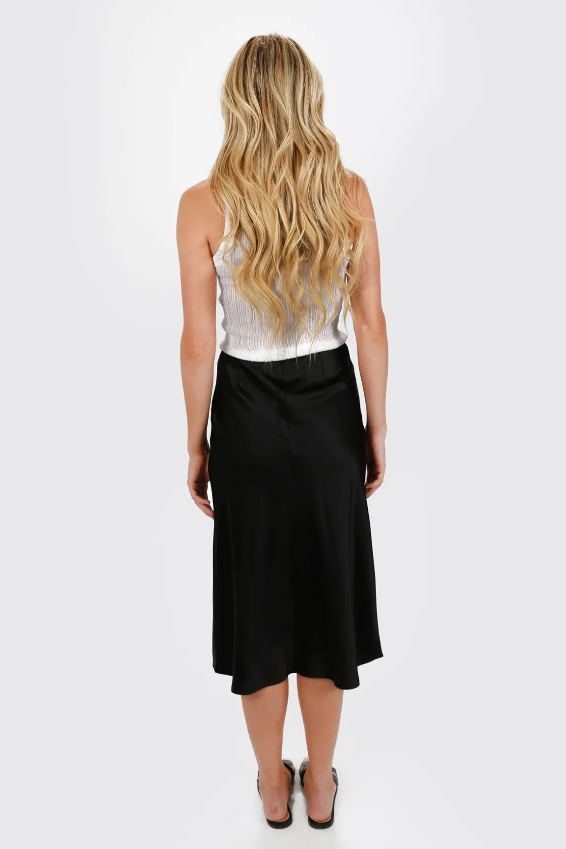 Tobi Cassiopeia Satin Midi Skirt -