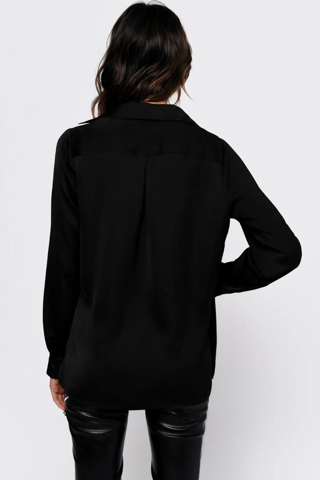 Tobi Catalina Surplice Blouse - Navy