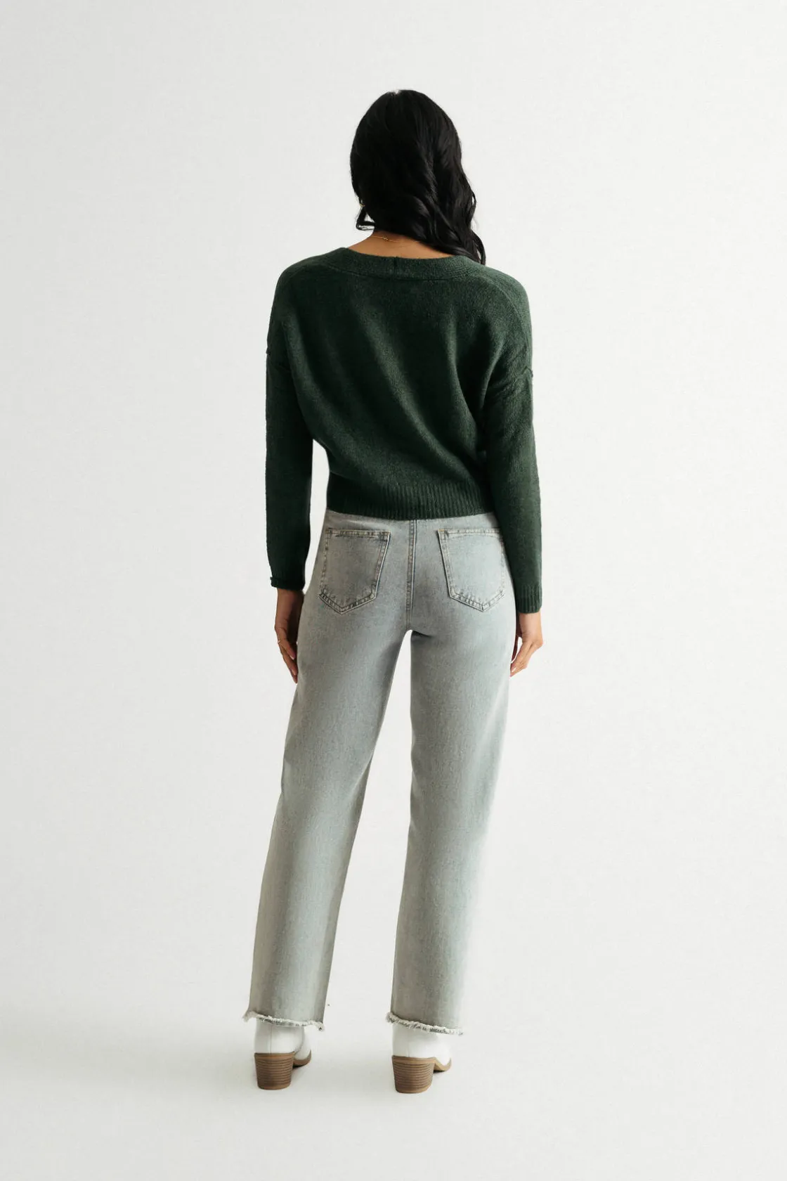Tobi Cece Crop Cardigan - Green