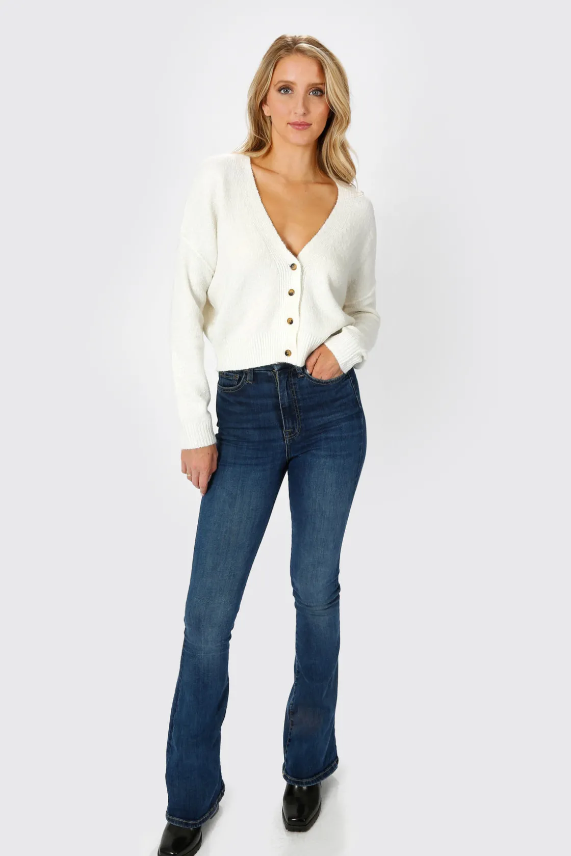 Tobi Cece Crop Cardigan - Green